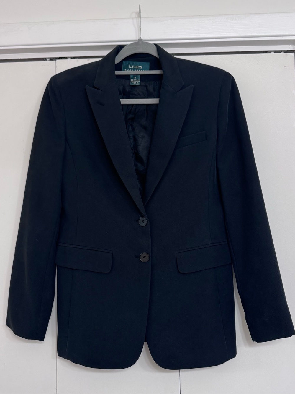 Lauren Ralph Lauren Black Two-Button Blazer